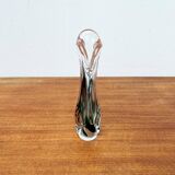 Vintage art glass vase by Max Verboeket for Kristalunie Maastricht, 1970s