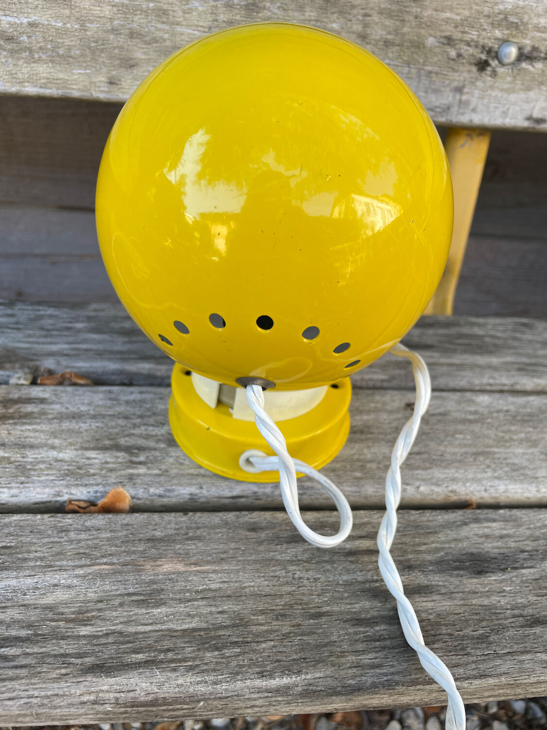 Magnetic wall lamp enamel yellow abo 1960