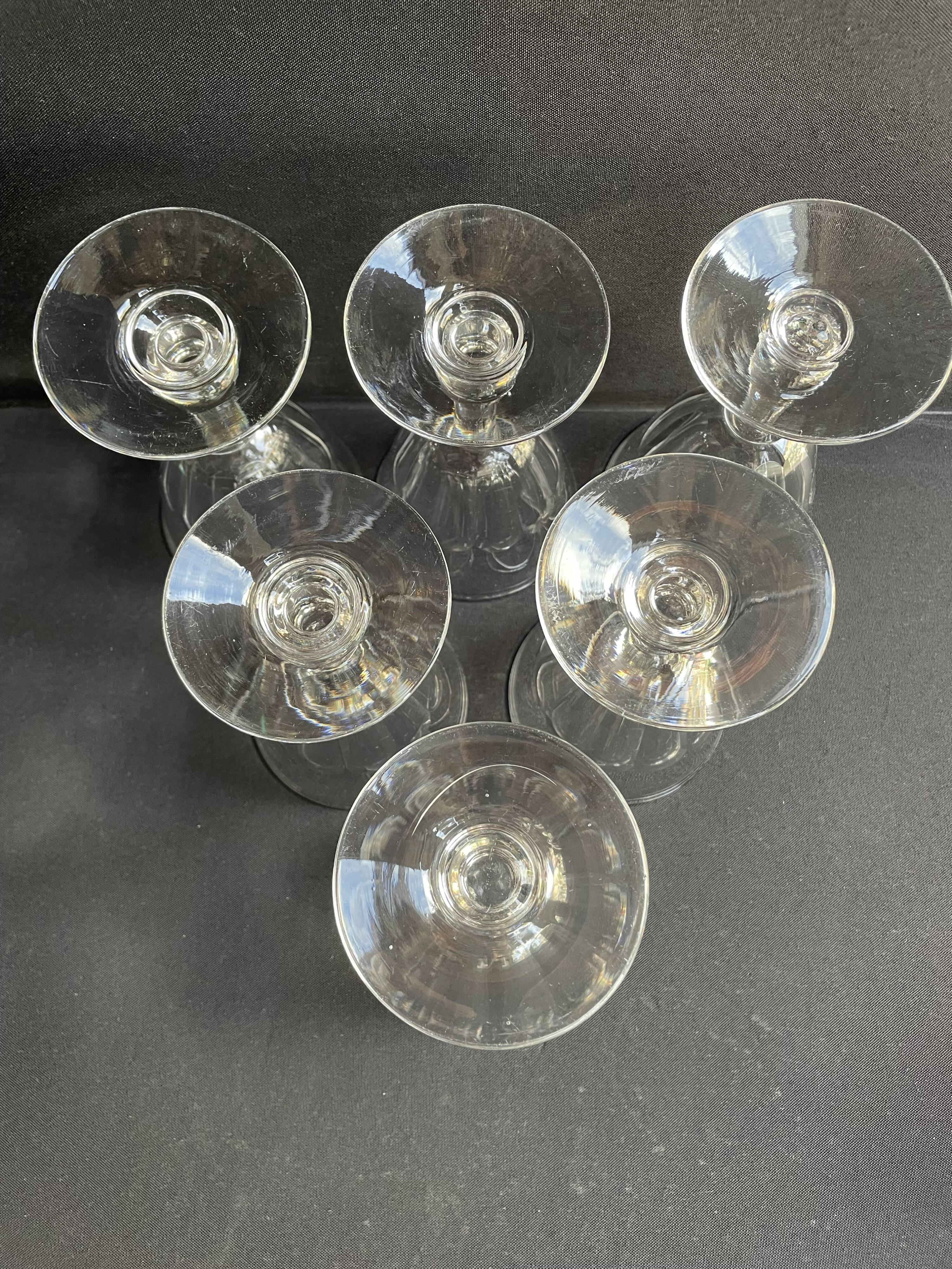 6 Baccarat water glasses