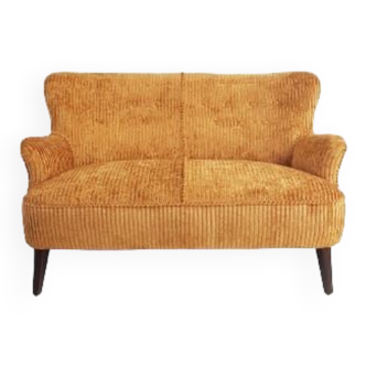 Artifort sofa camel ribcord