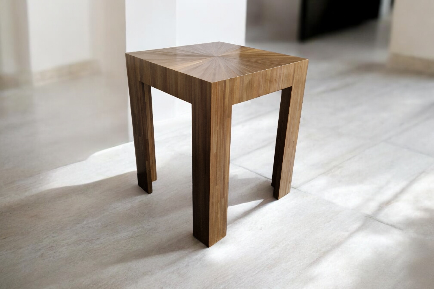 Wood marquetry table Benoît Cazes 2023 - Art Deco reissue JM Frank