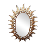 Sun mirror 75 cm gold metal period 1950