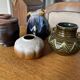 Set of 4 vintage French and German vases - Strehla, Vallauris, Steuler