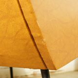 Italian armchair imitation leather camel & its cushion 1960