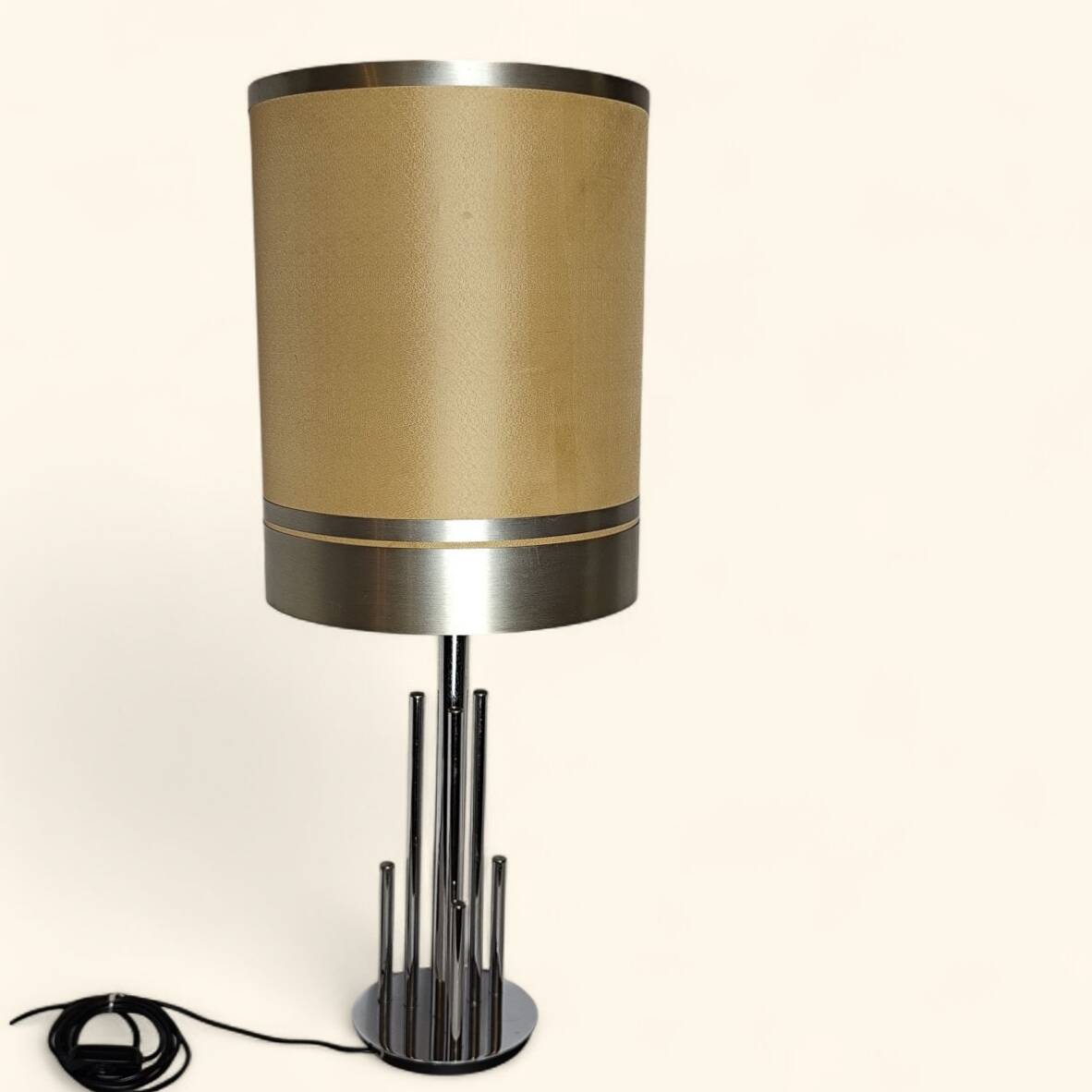 Lampe de table « Space Age » en métal chromé, Gaetano Sciolari (1927-1994)