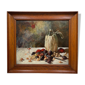 Still life with plums