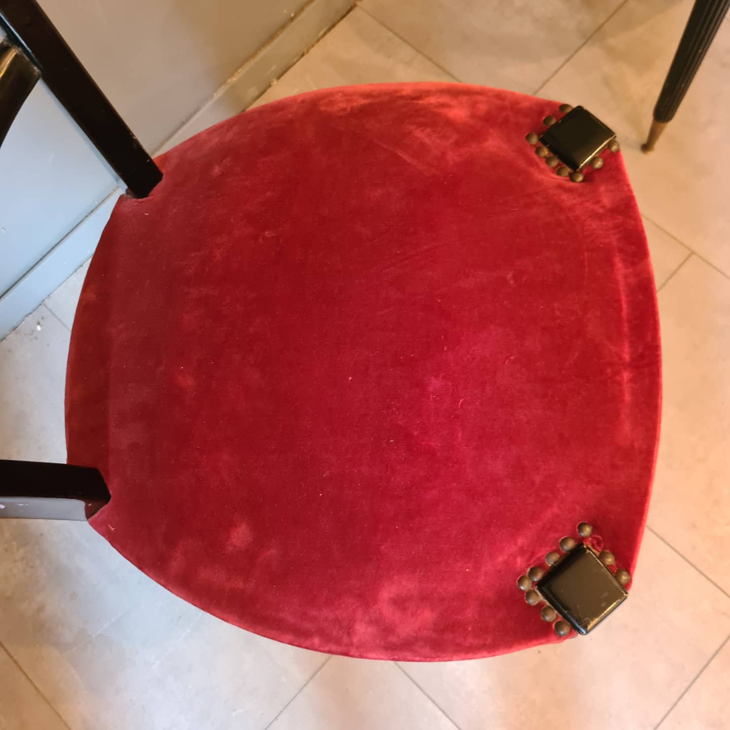 Pair of large vintage Italian formal chairs