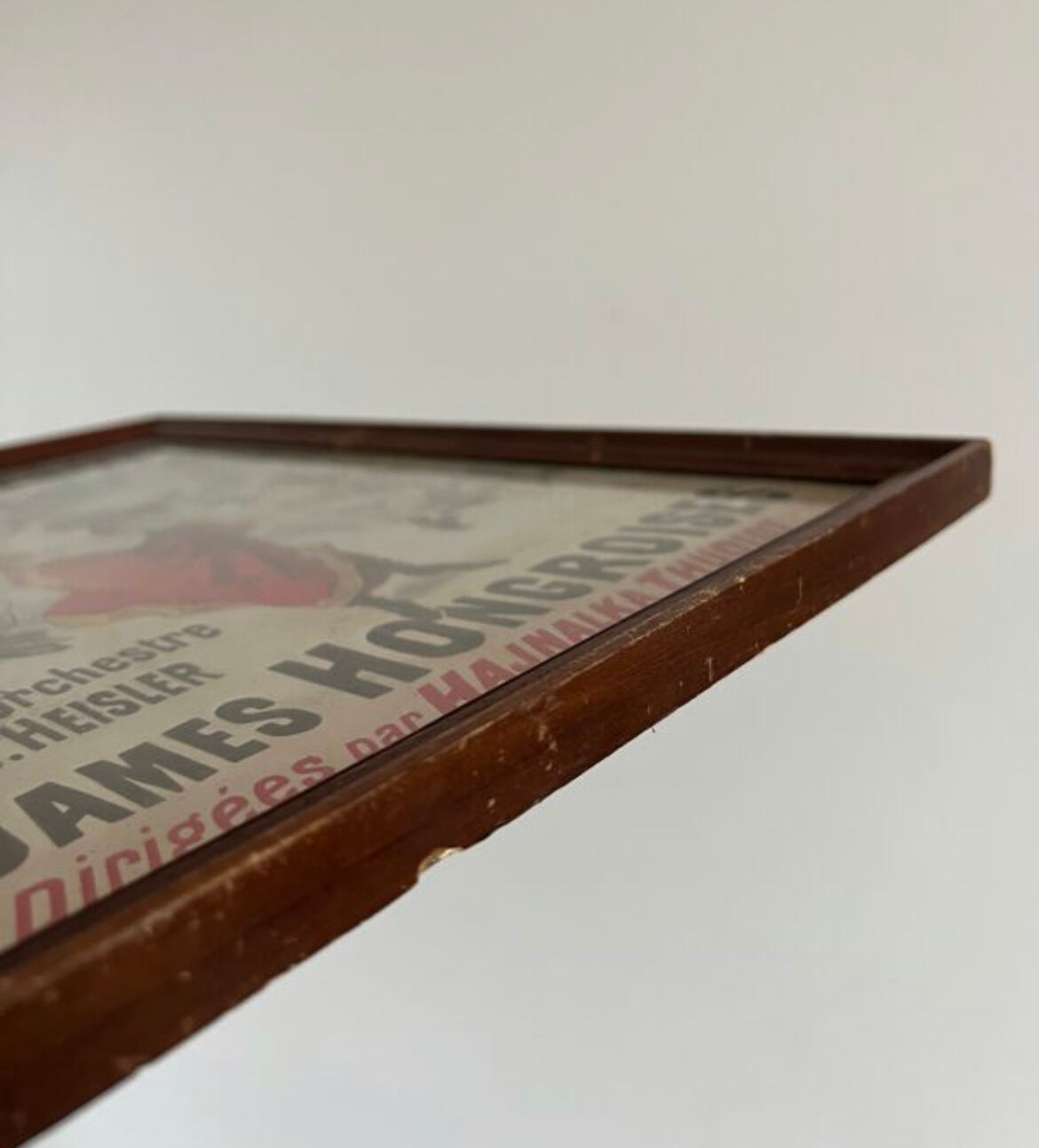 Framed vintage orchestra poster