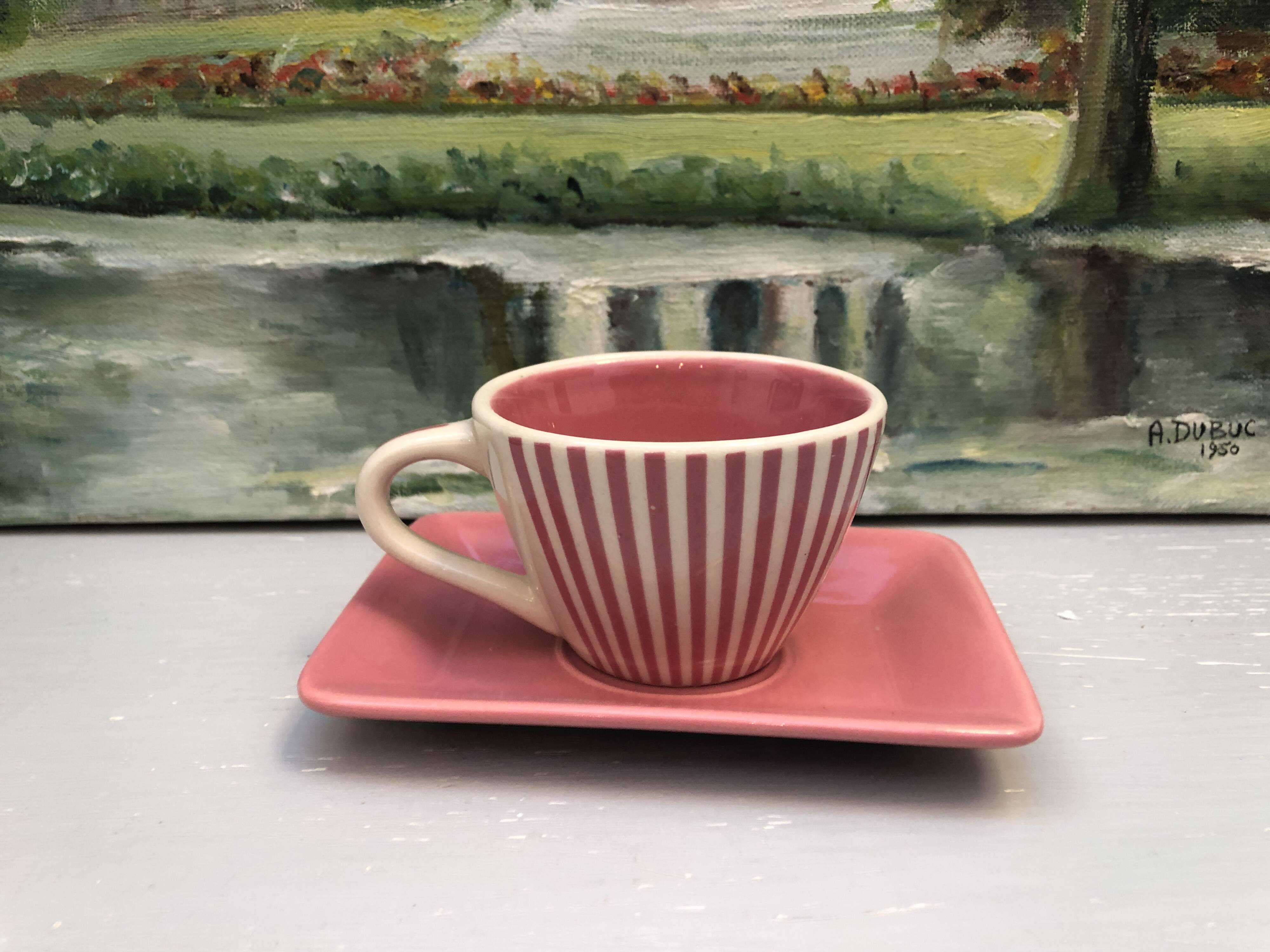 4 vintage ceramic coffee mugs edited by lbvyr circa