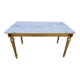 Table basse style Louis XVI en marbre et bois doré