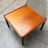 Mid-century teak and walnut side table, 1960s.