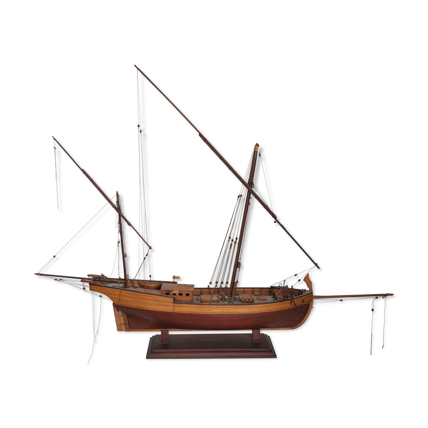 Wooden boat model