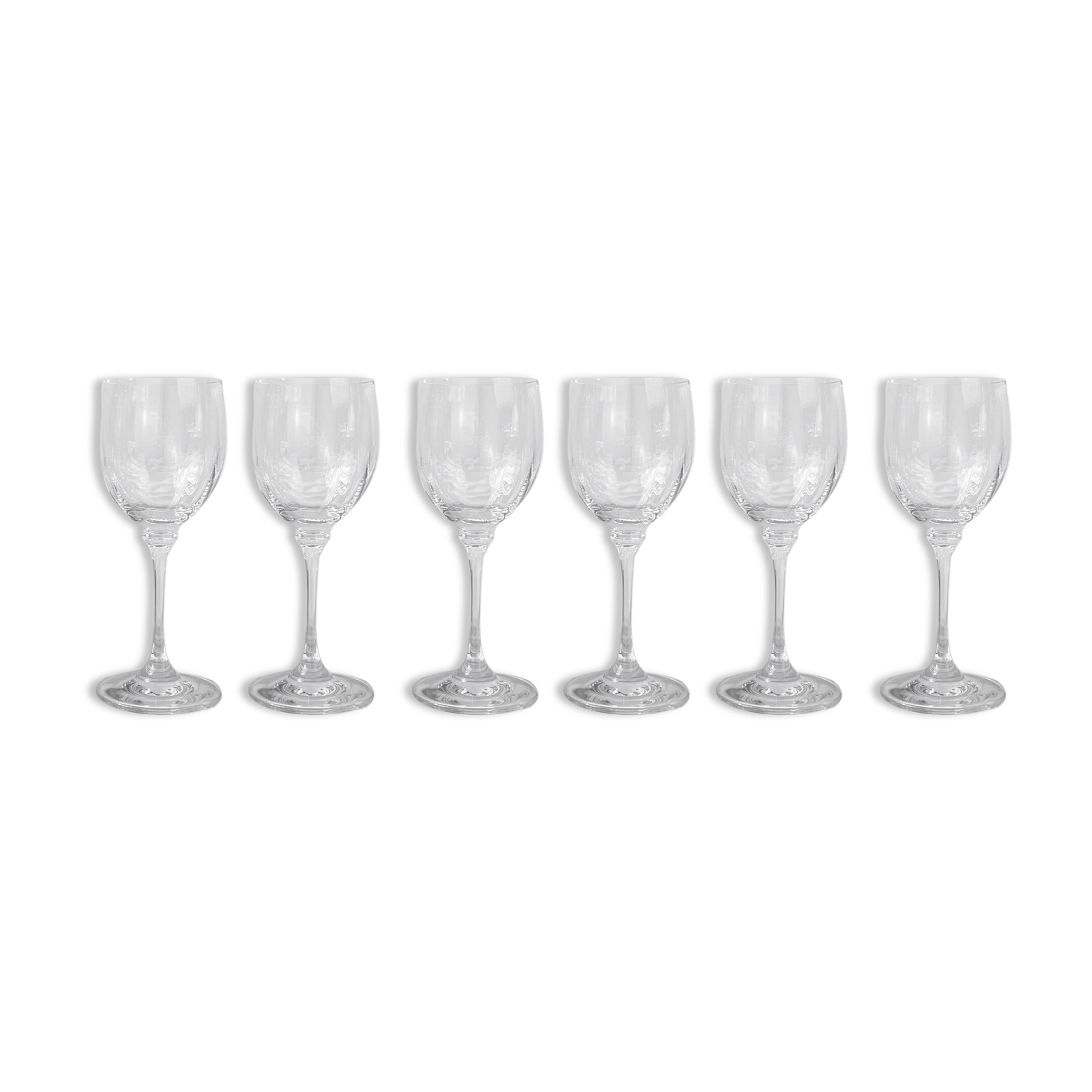 6 crystal red wine glasses Mikasa model Stephanie