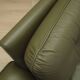 Green leather sofa, Danish design, 1970s, production: Denmark