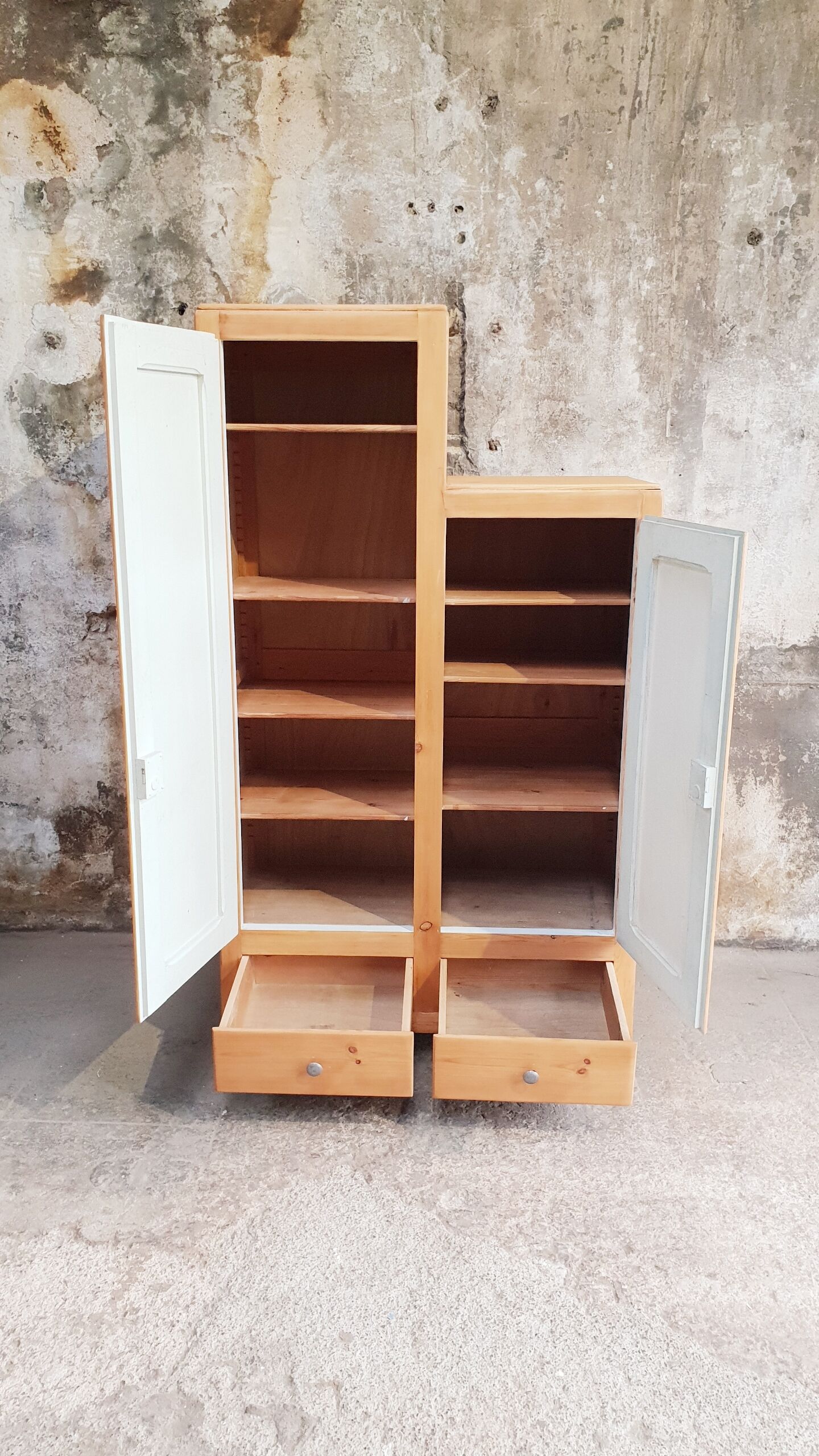 Vintage asymmetrical cabinet