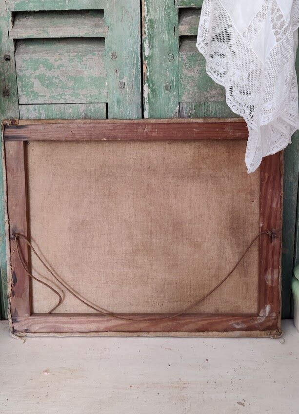 Painting on canvas by H. Fretin-Lunel