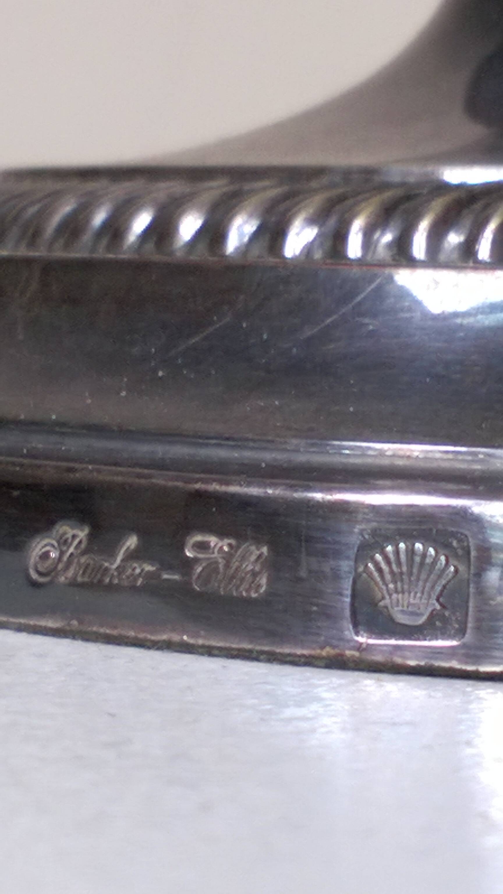 Barker Silver Plated Candlestick, Ellis England