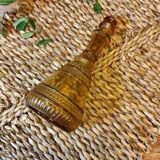 Amber Carved Glass Carafe with Stopper