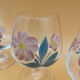 Hand-painted crystal flower balloon foot glasses