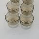 6 glasses of champagne two-tone brown and transparent vintage 1970