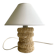 Lampe pierre annees 70 et l’abat-jour coton