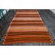 1970s vintage Turkish Oushak handmade wool cotton orange area rug 188x326