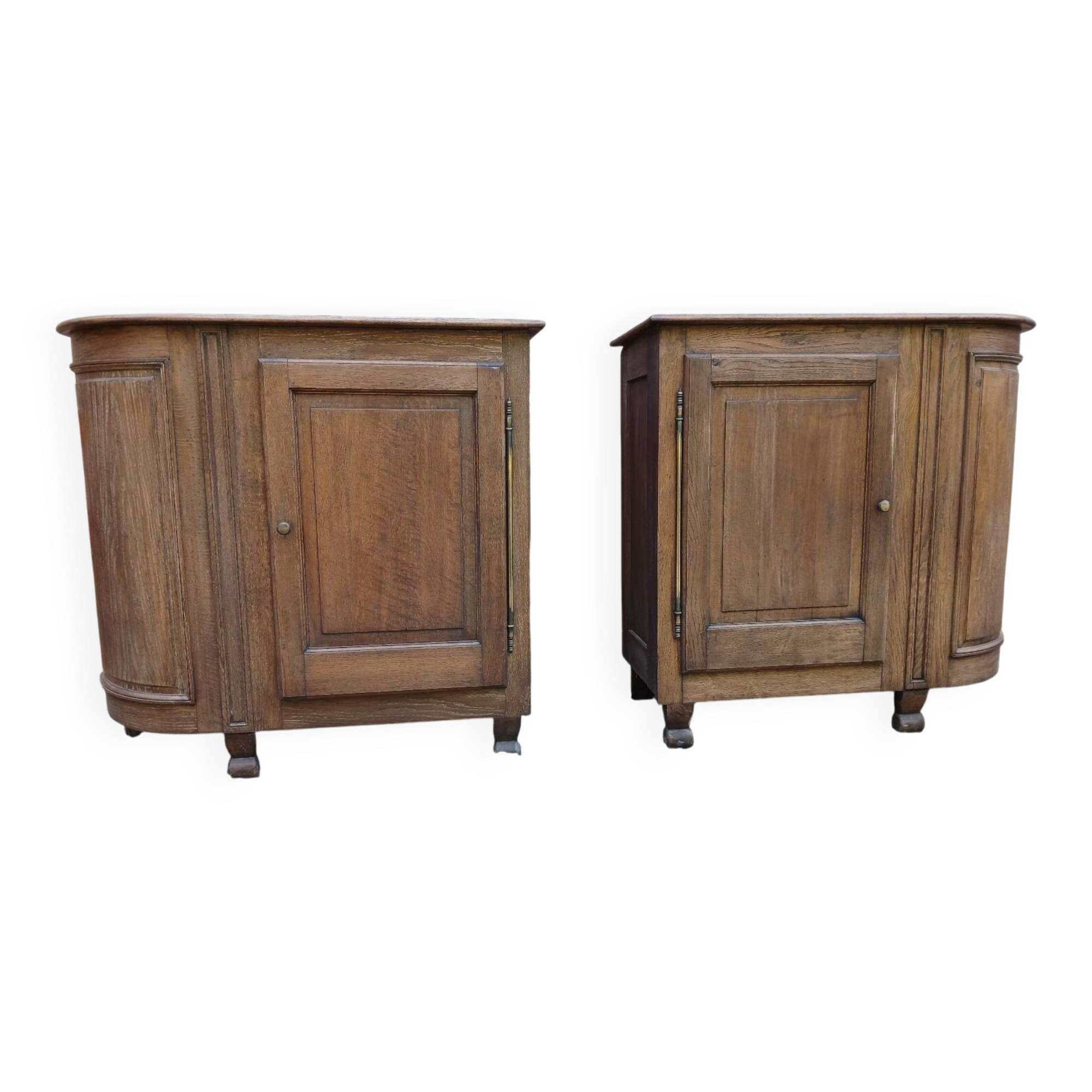 Enfilade - Paire de meuble à encoignure en chêne