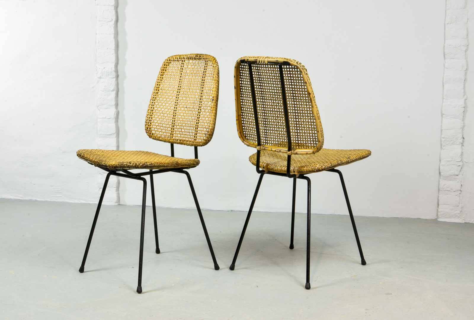 Cane Dutch Design Side Chairs