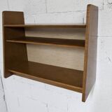 1950 solid oak wall shelf with invisible fixings