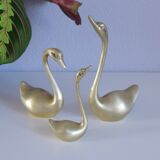 Swans or ducks brass