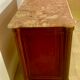 Commode de style Louis XVI, 4 tiroirs, marbre rose