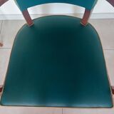 pair of green bridge armchairs