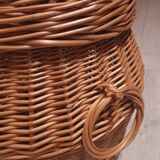 Wicker pouf box