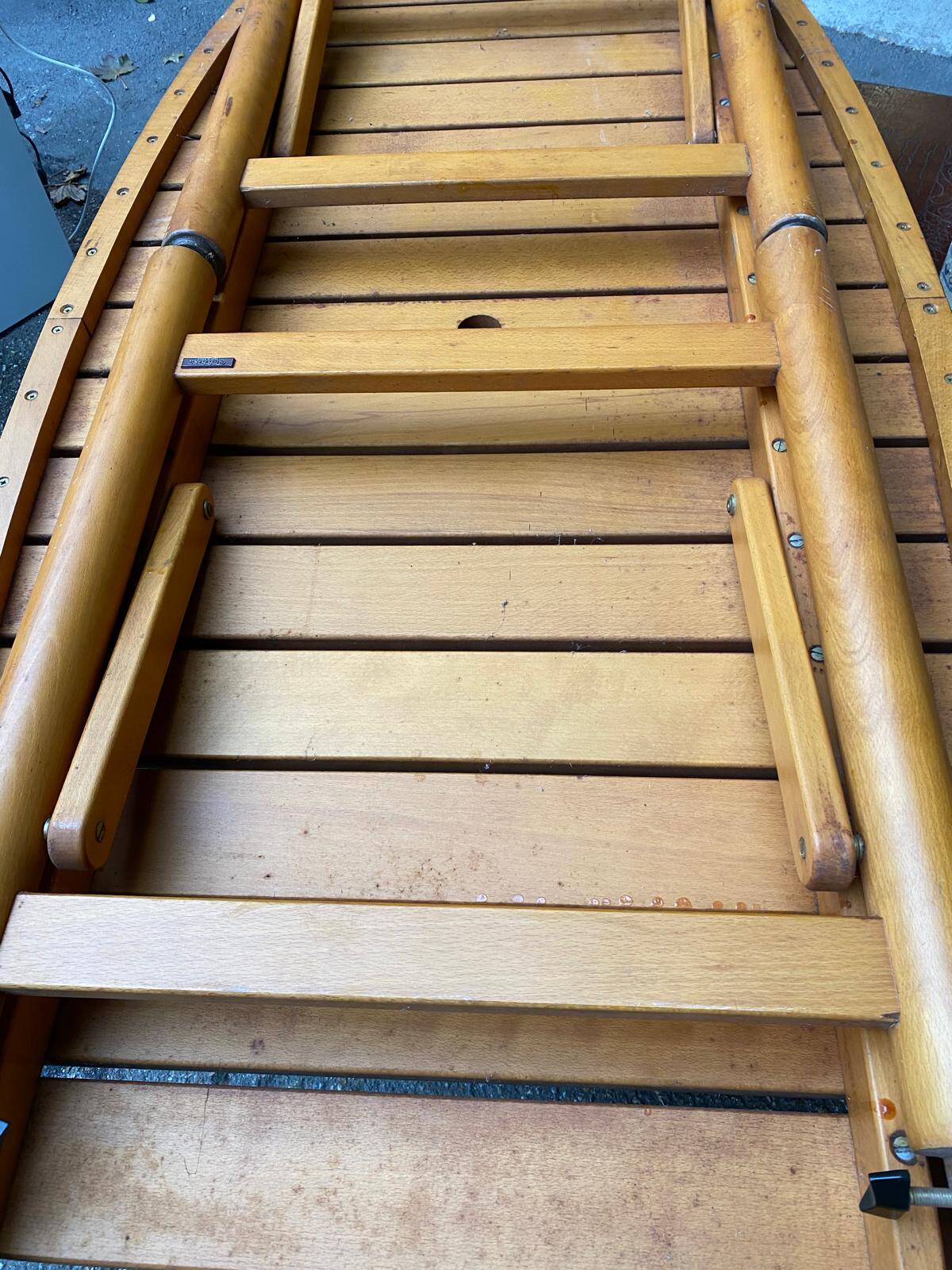 Clairitex 1970 folding garden table in solid wood 160x80cm