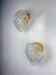 Pair of "Leaf" frosted Murano glass wall sconces, Italy, 1970s