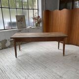 Farmhouse table in oak and walnut 2m