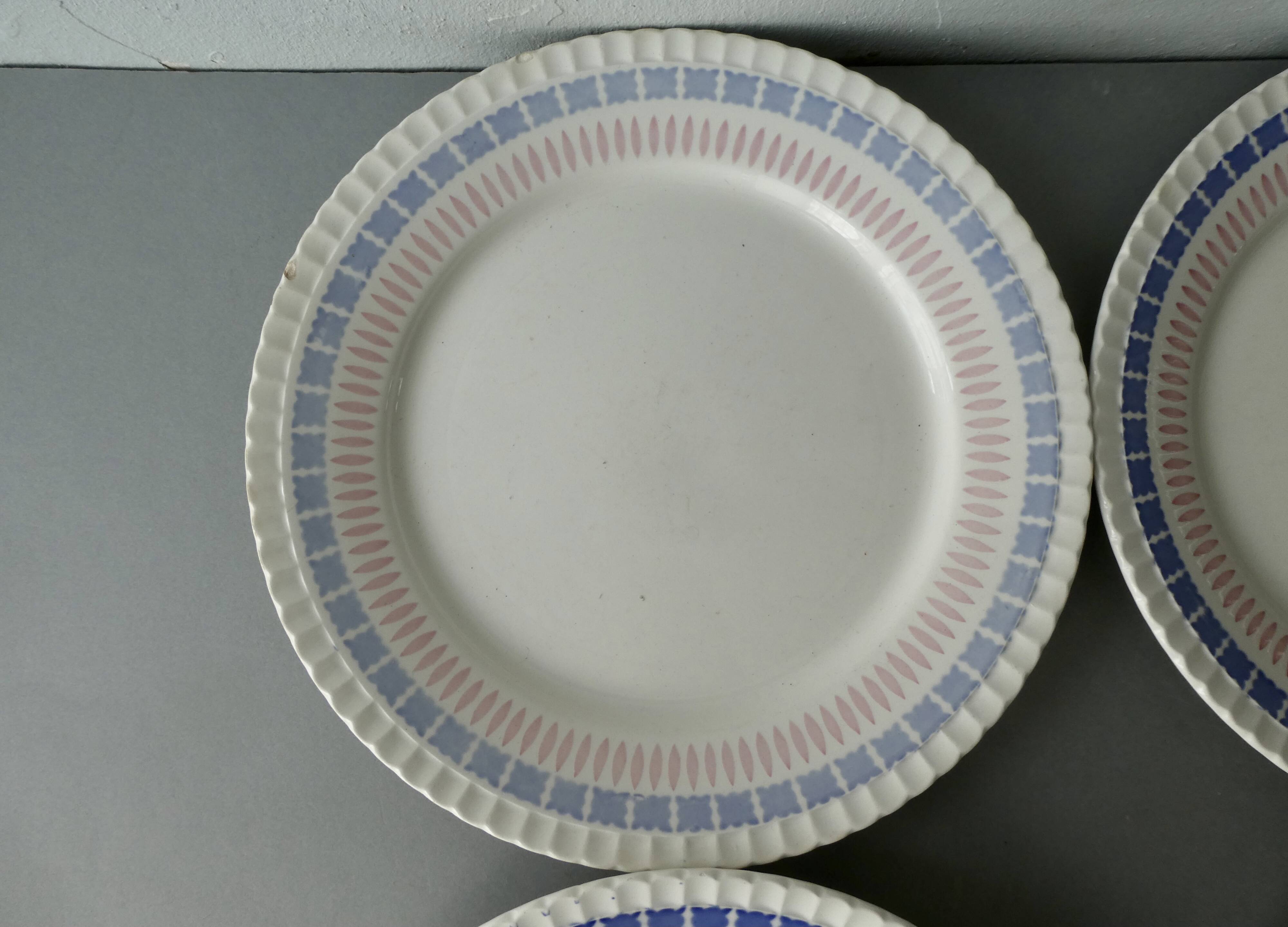 4 Digoin Sarreguemines France dinner plates, 24 cm