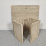 1980s travertine coffee table