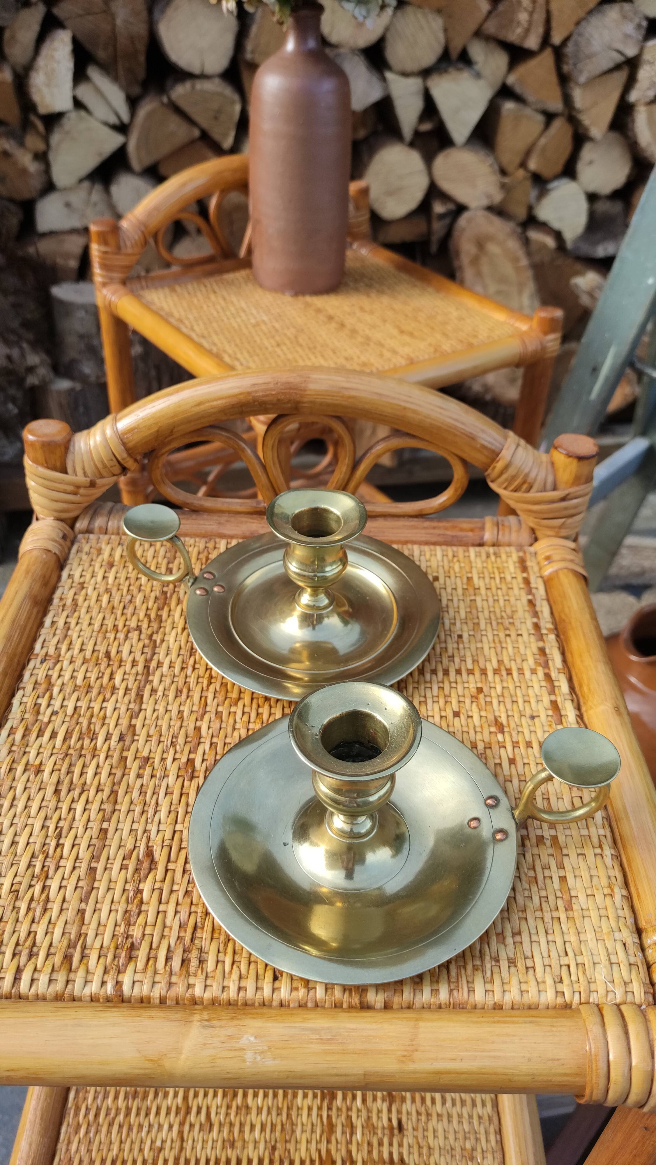 Pair of vintage candle holders