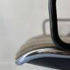 Velvet office chair with armrest by C. POLLOCK for Knoll