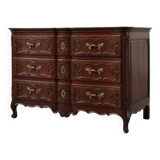French 18th Century hand crafted oak chest of drawers in Louis XV style
