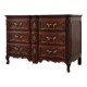 French 18th Century hand crafted oak chest of drawers in Louis XV style