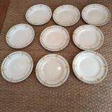 Longwy earthenware dinner service, Longpré pattern, 1895