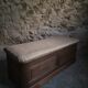 Antique French oak storage bench / blanket box, 1800–1850