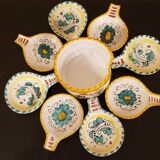 Signed ceramic ashtray set with holder