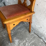 Set of 3 rustic neo-Gothic stools, 1970s