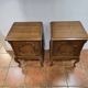 Pair of oak bedside tables