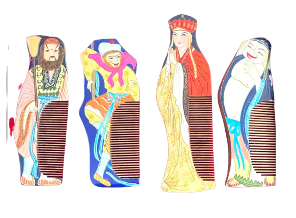 Box of ancient Chinese combs