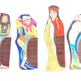 Box of ancient Chinese combs