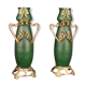 Pair of French glass vases in Art Nouveau style